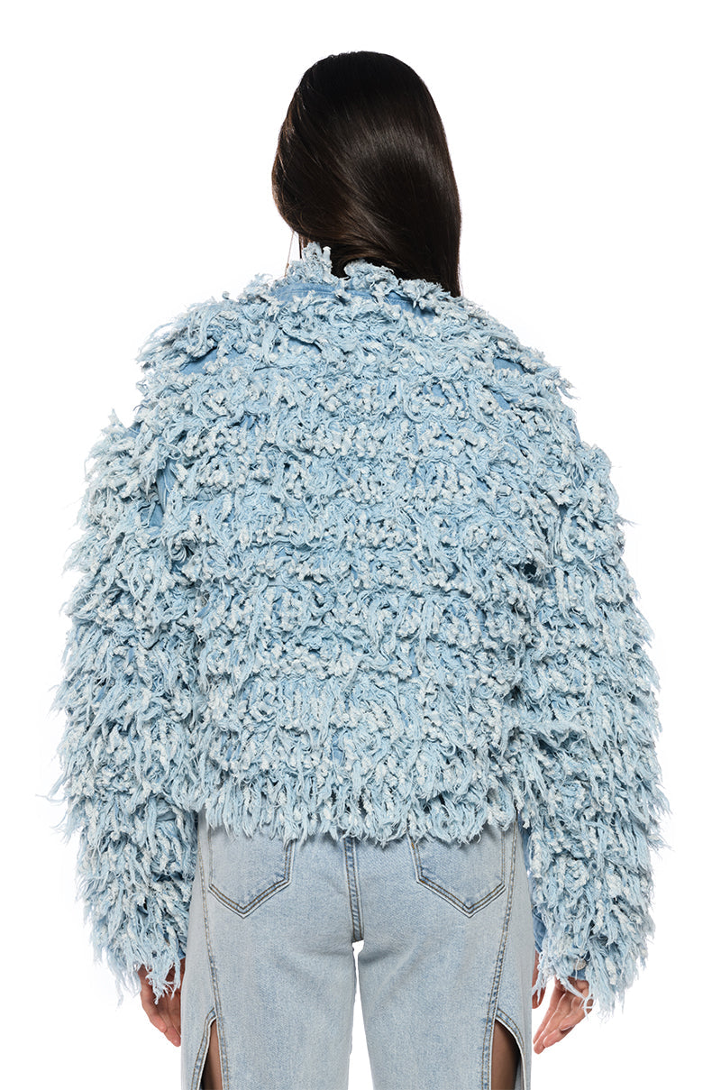 FIRST CLASS FRINGE DENIM JACKET