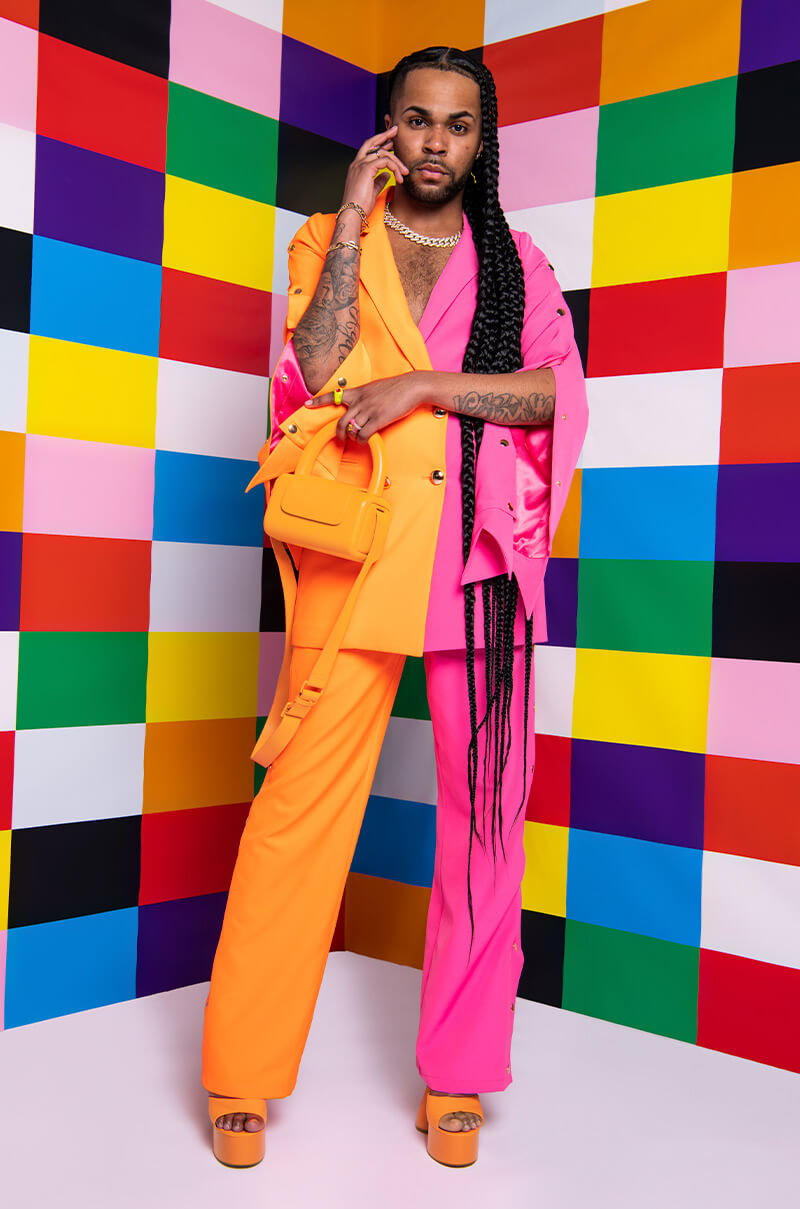 I AM ME KAZJUAN TWO TONE BLAZER DRESS