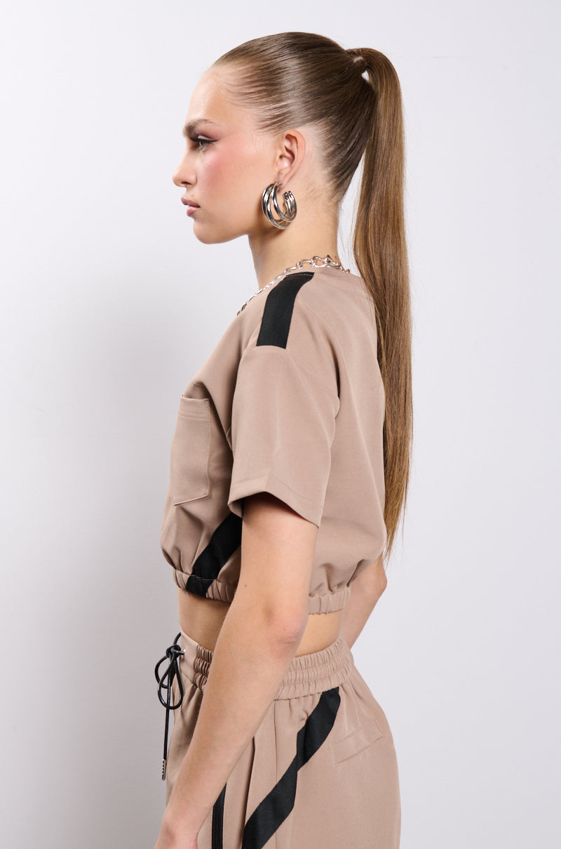 IT'S A FOREVER THING SHORT SLEEVE CROPPED T-SHIRT
