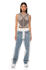 KAI CORSET HOODED TANK TOP