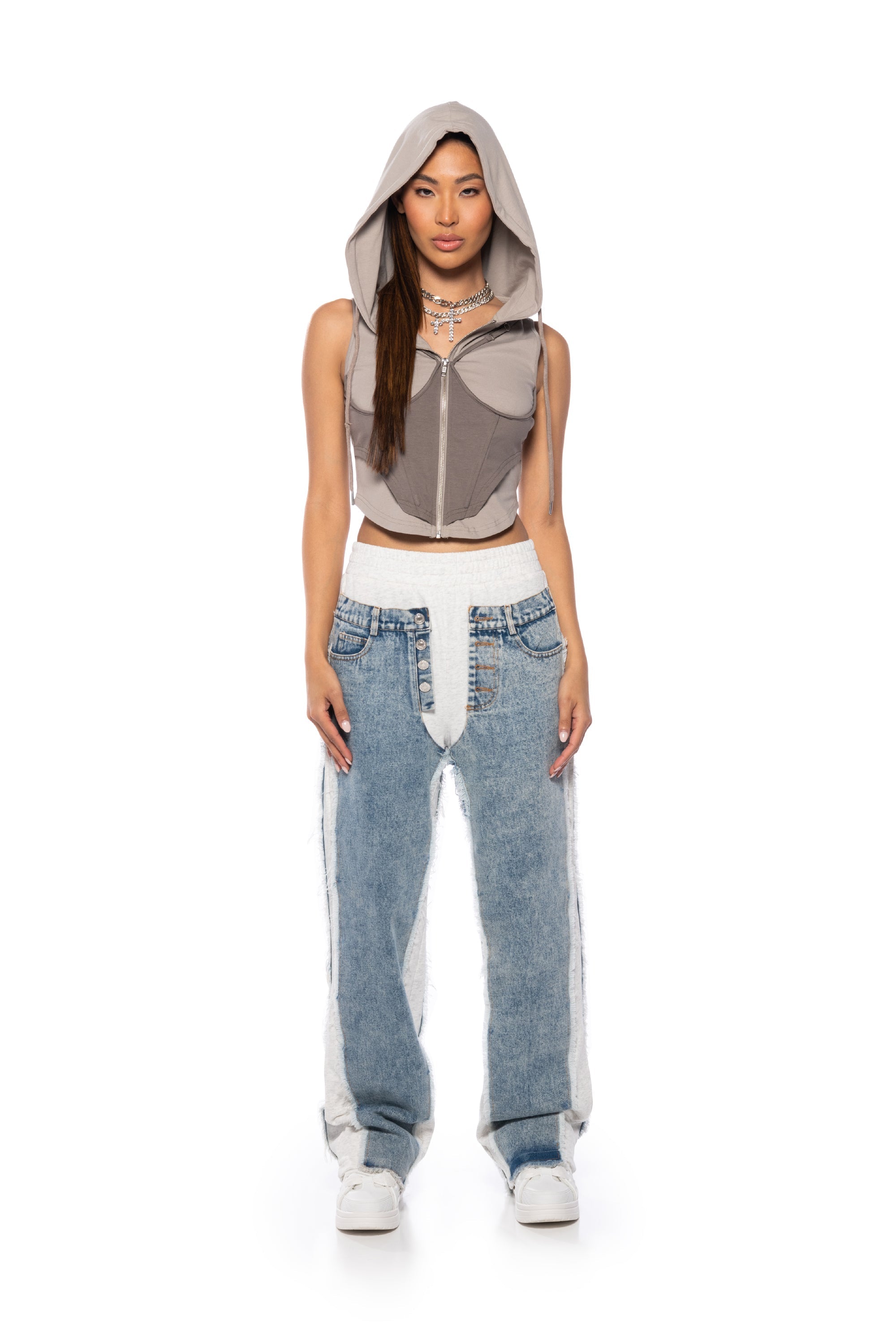 KAI CORSET HOODED TANK TOP