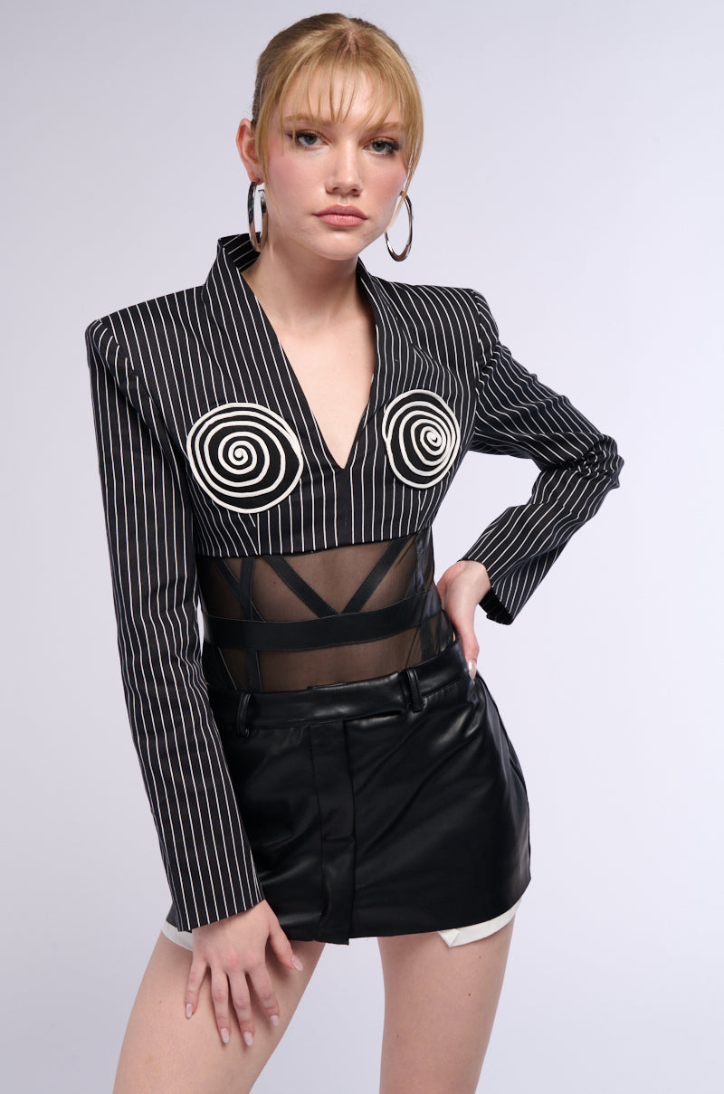 LETS GO BABY STRIPED BODYSUIT