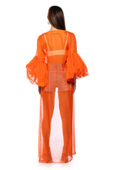 MALDIVES PUFF SLEEVE DUSTER