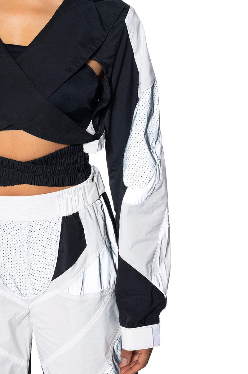 MEANS BUSINESS NYLON CUT OUT TOP