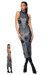 ILLUSION CUT OUT MAXI DRESS