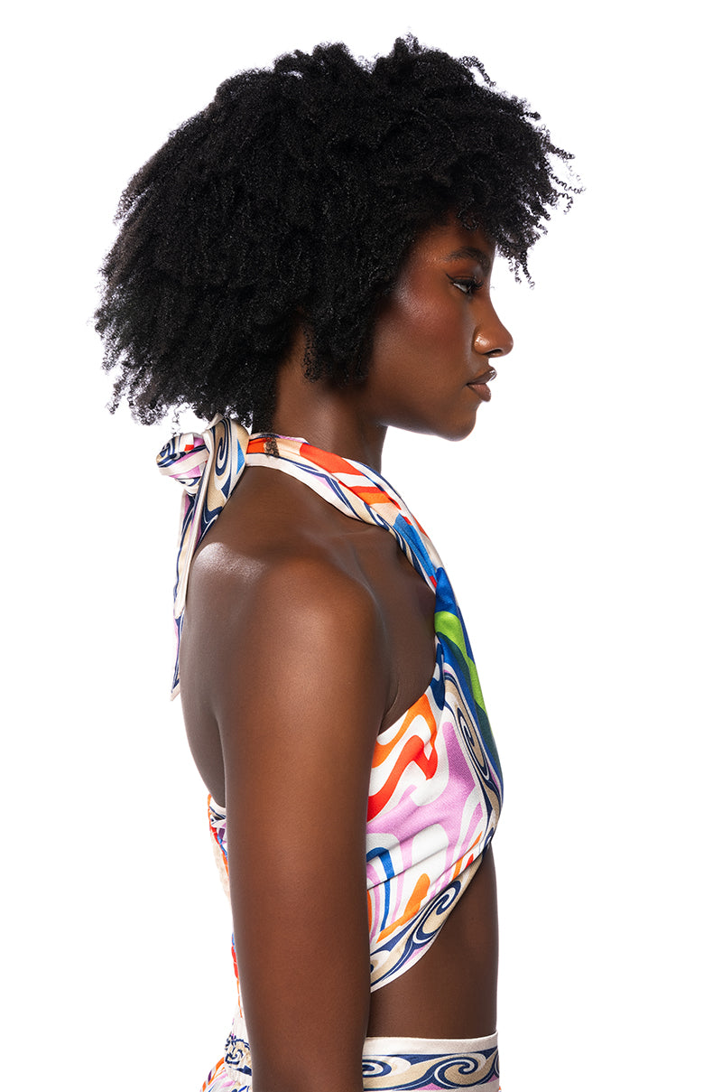 ON THE ISLAND TIE TOP MAXI SKIRT SET