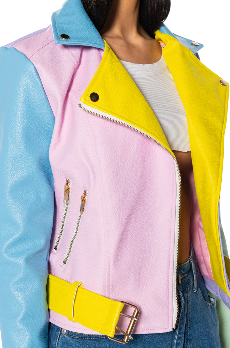 PASTEL DREAMS MOTO JACKET
