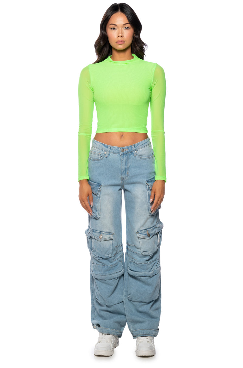 PAXTON SEXY MESH LONG SLEEVE TEE