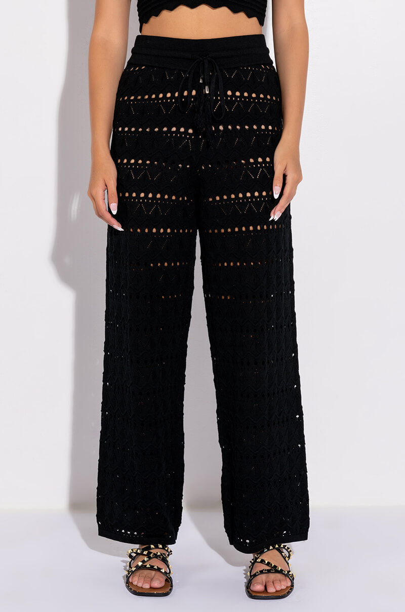 RESORT READY CROCHET WIDE LEG PANT