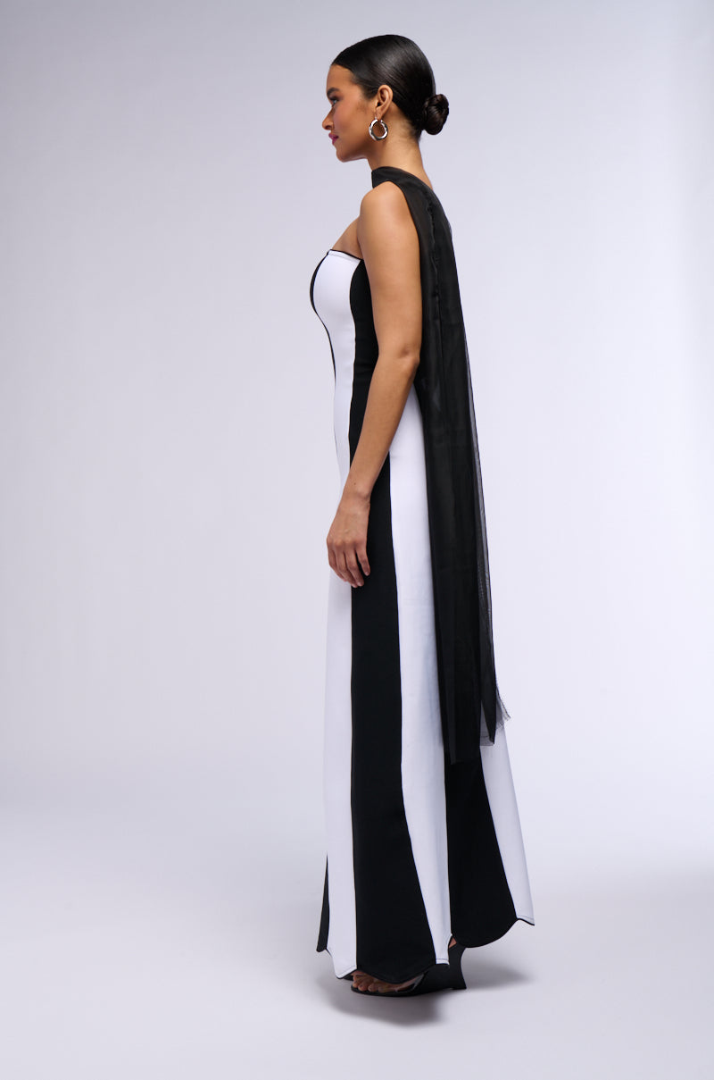 RING LEADER STRIPED MAXI DRESS