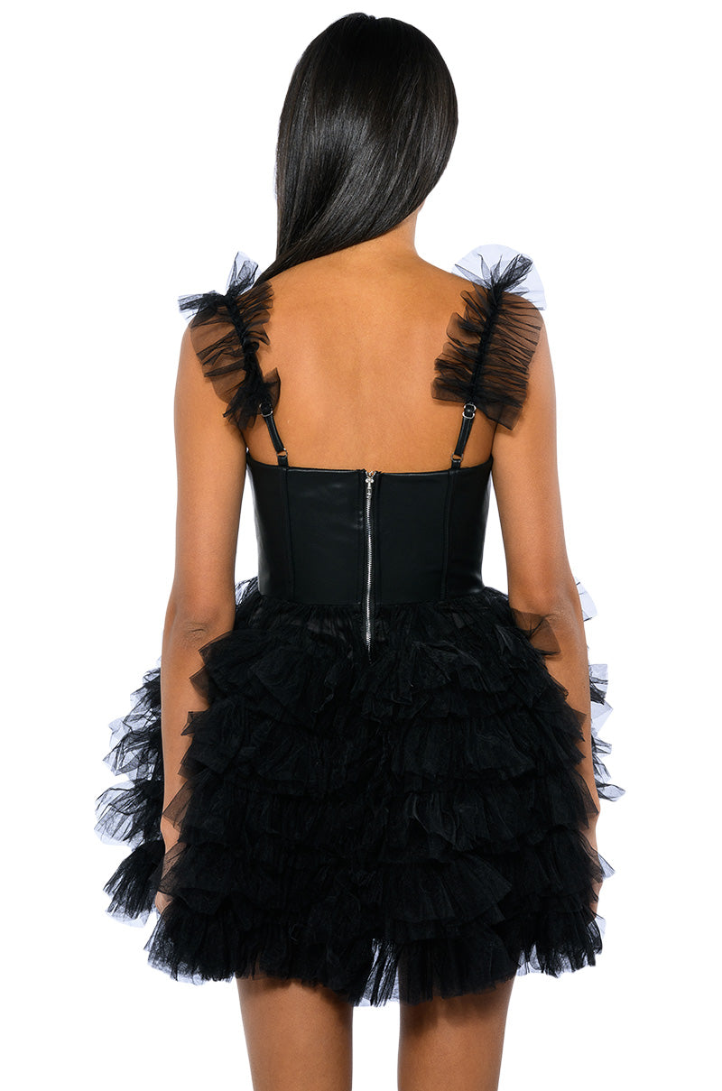 ROYAL FIT AND FLARE SLEEVELESS MINI DRESS