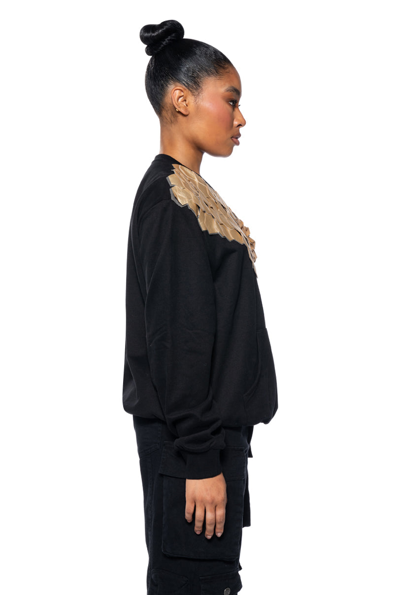 RUN IT TEXTURED CREWNECK