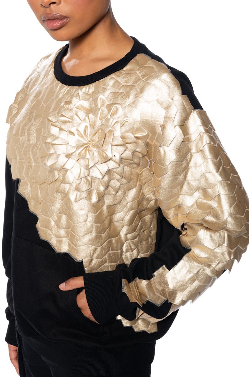 RUN IT TEXTURED CREWNECK