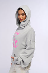 SHE ATE LONG SLEEVE GRAPHIC HOODED SWEATSHIRT