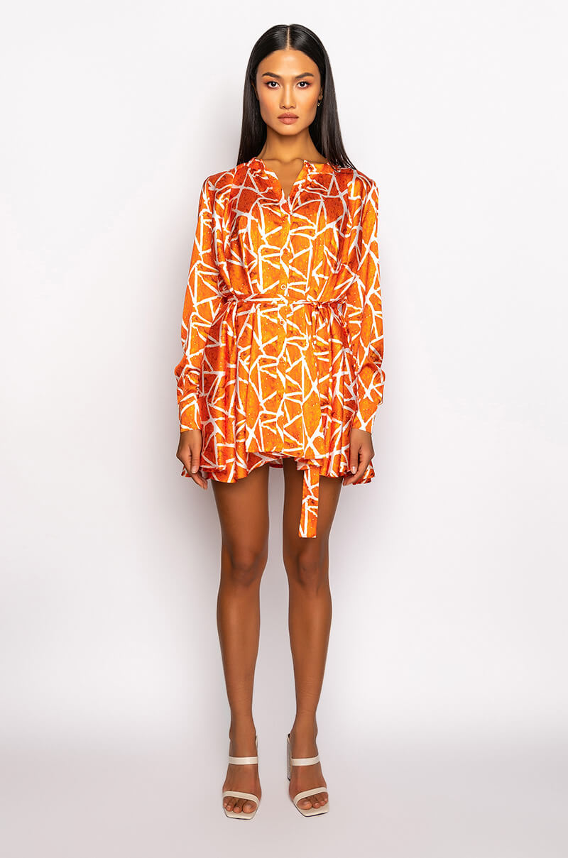 SKYART X AKIRA BUTTON UP MINI DRESS