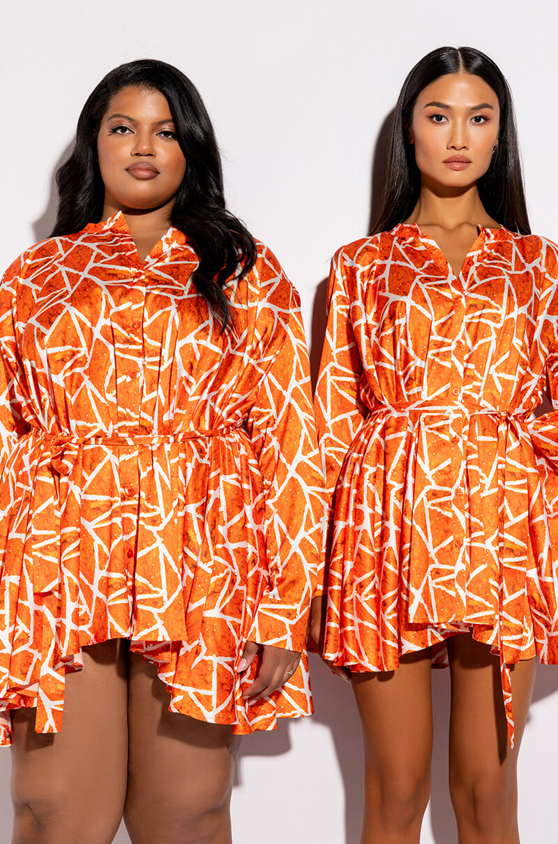 SKYART X AKIRA BUTTON UP MINI DRESS