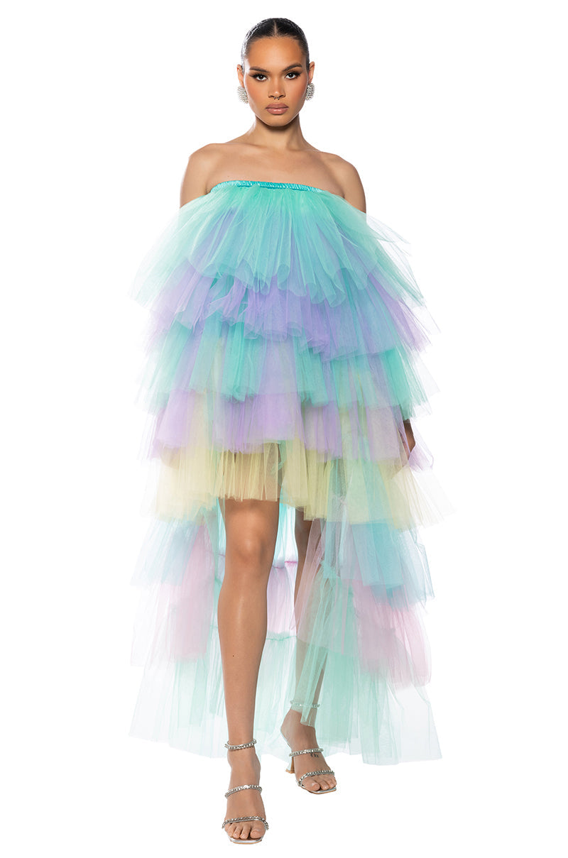 STAR OF THE SHOW LAYERED TULLE DRESS