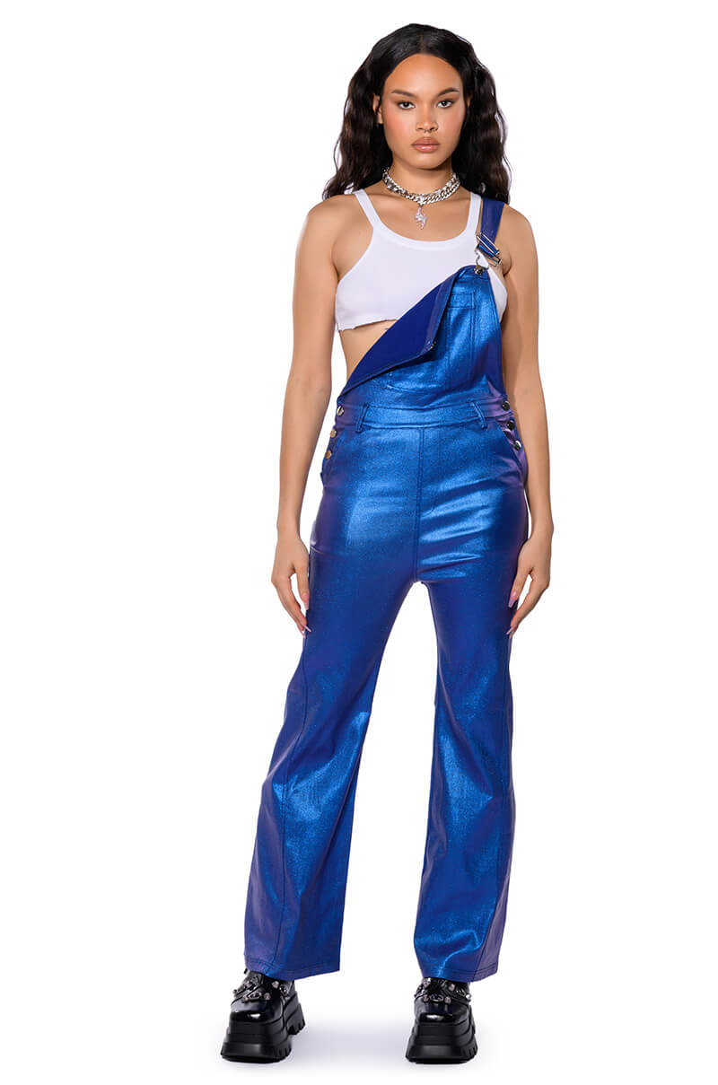 STAY WAVY METALLIC OVERALLS
