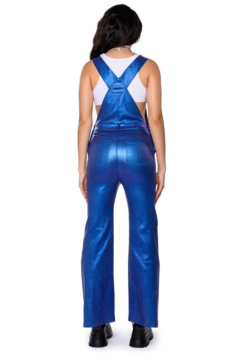 STAY WAVY METALLIC OVERALLS