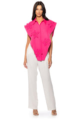 SUNSET BOULEVARD BUTTON DOWN BLOUSE