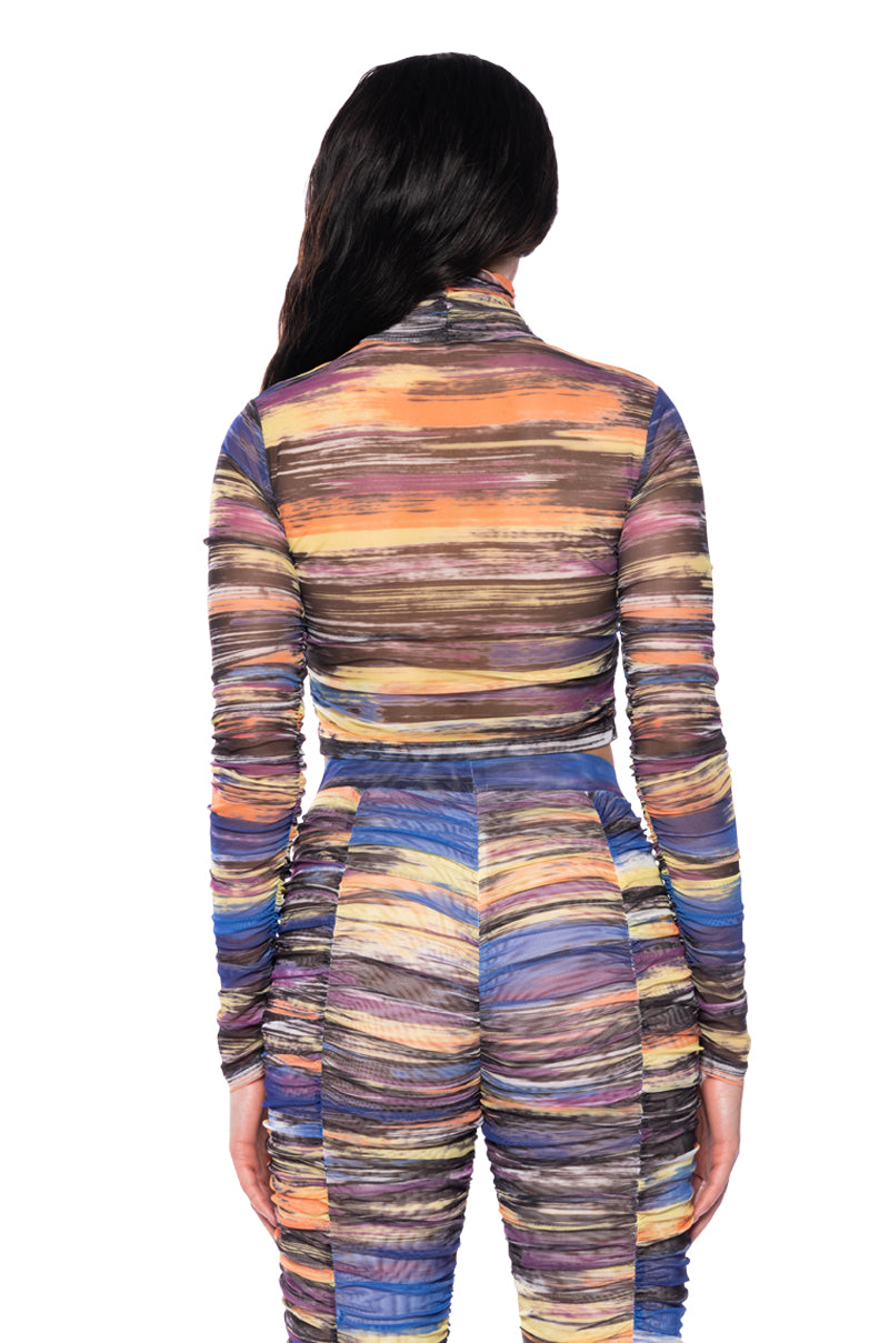 SUNSET DREAMING MESH TOP