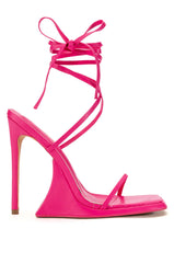 SUPERLIT STILETTO SANDAL WITH TIE UP IN PINK