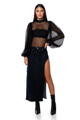 SWEET NOTHINGS NETTED BLOUSE