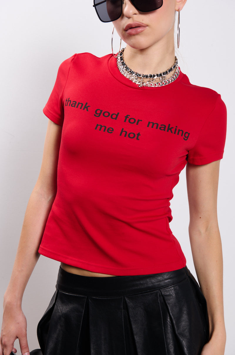 THANK GOD IM HOT TEE