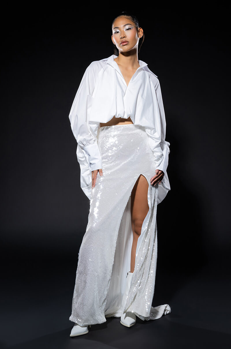 THE MUST HAVE BUBBLE POPLIN BLOUSE