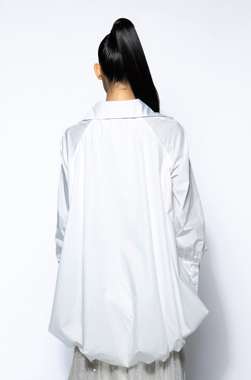THE MUST HAVE BUBBLE POPLIN BLOUSE