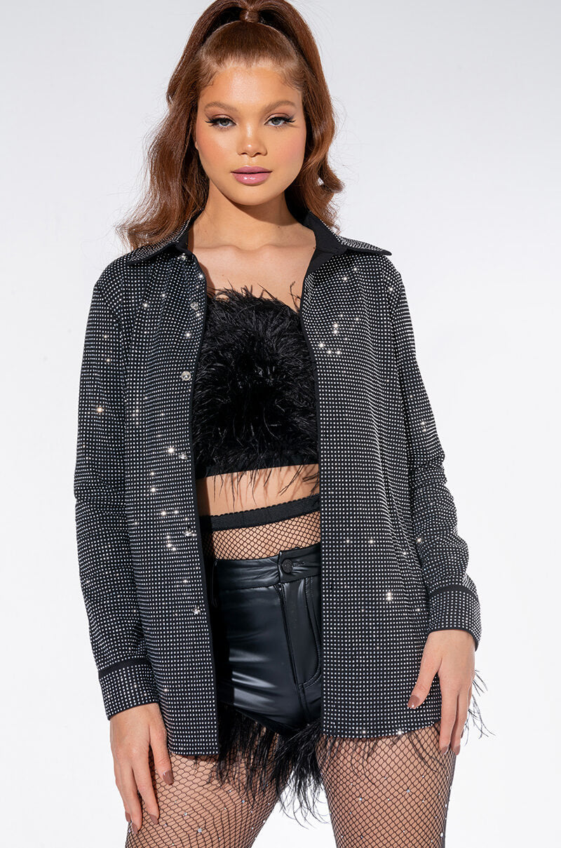 TINY DANCER RHINESTONE BLOUSE