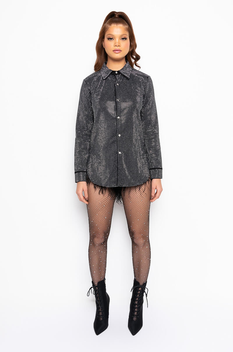 TINY DANCER RHINESTONE BLOUSE
