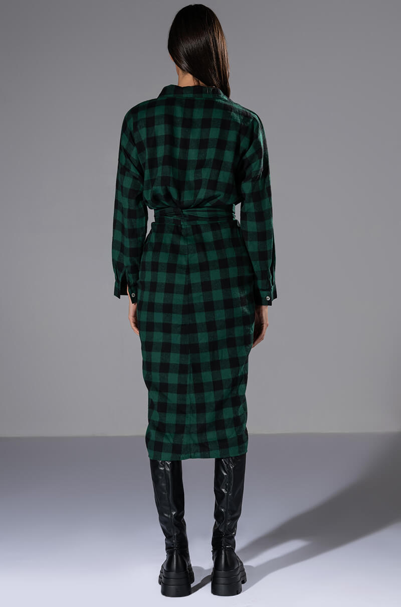TREAD CAREFULLY BUTTON FRONT MIDI DRESS