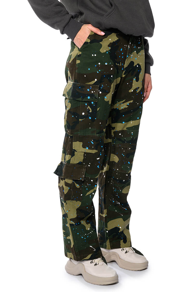 TRY ME PAINTED WIDE LEG CARGO