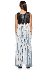 UH OH HONEY WATERFALL RUFFLE VEST