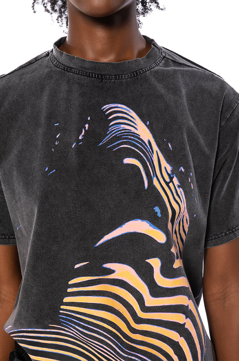 WALK ON THE WILD SIDE DISTRESSED BACK T SHIRT