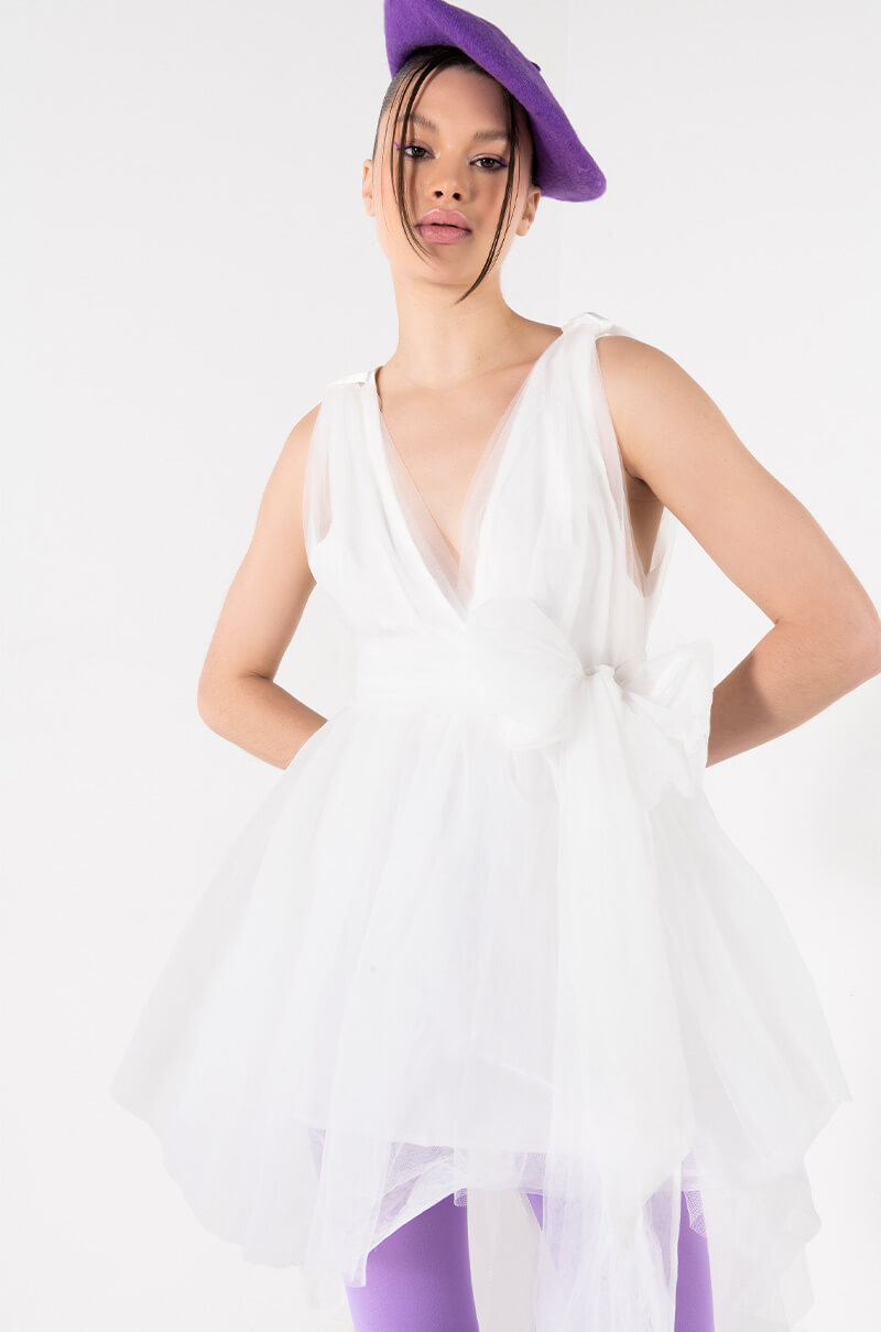 WOKE UP LIKE THIS MINI TULLE DRESS
