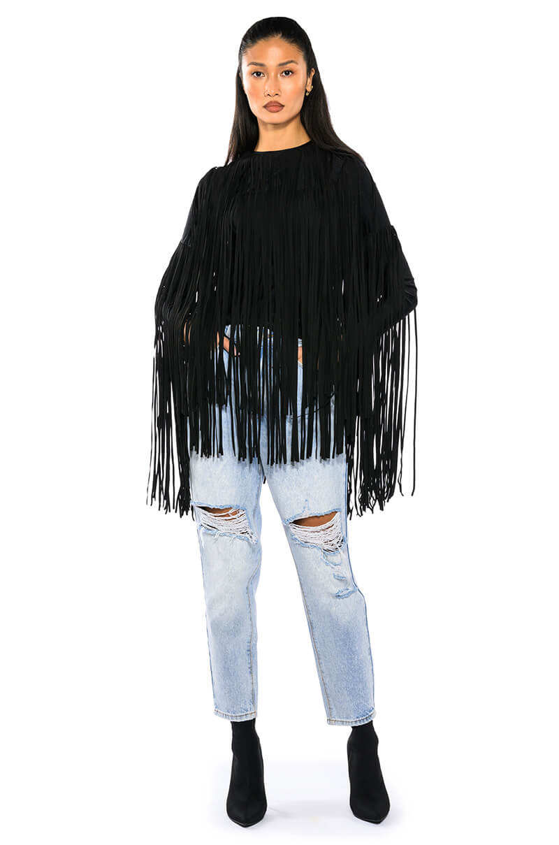 YOU ARE TROUBLE SLEEVELESS STATEMENT TOP