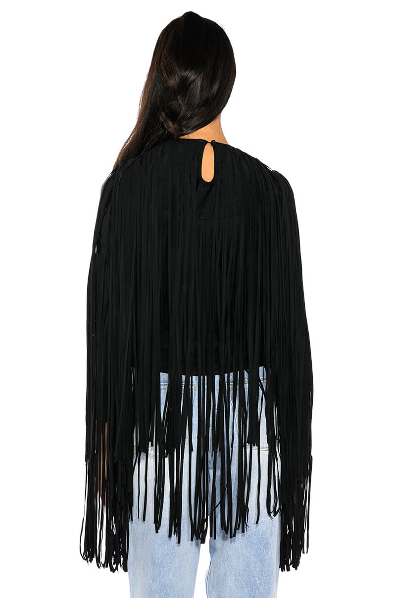 YOU ARE TROUBLE SLEEVELESS STATEMENT TOP