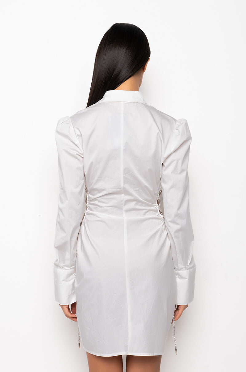 YOU'RE EVERYTHING BUTTON UP MINI DRESS