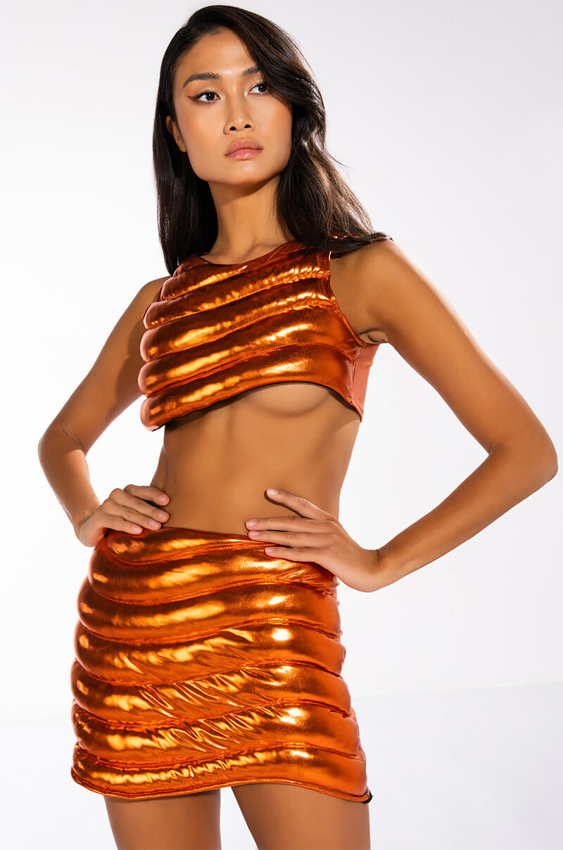 ZENON TEXTURED MINI SKIRT